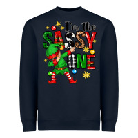 Navy im the sassy one elf Heavyweight Sweatshirt - Zillion Design Studio