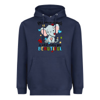 Navy what makes you different is what makes you beautif Heavyweight Hoodie - MaliasSmallBusiness