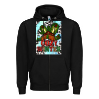 Black cozy winter with gloves and scarf Zipper Hoodie - AdoDesignShop