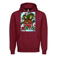 Burgundy cozy winter with gloves and scarf Zipper Hoodie - AdoDesignShop