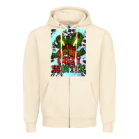 Sandshell cozy winter with gloves and scarf Zipper Hoodie - AdoDesignShop