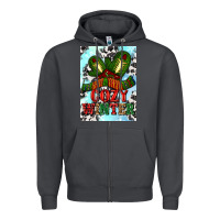 Smoke cozy winter with gloves and scarf Zipper Hoodie - AdoDesignShop
