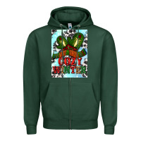 Sports Green cozy winter with gloves and scarf Zipper Hoodie - AdoDesignShop