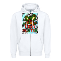 White cozy winter with gloves and scarf Zipper Hoodie - AdoDesignShop