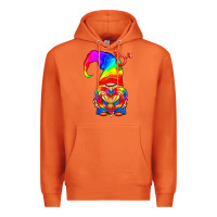 Carrot LGBTQ+ Pride Gnome With Heart Balloon Premium Hoodie - BundleAndBundleShop