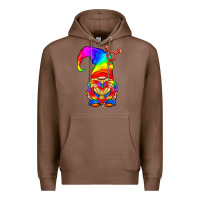 Chestnut LGBTQ+ Pride Gnome With Heart Balloon Premium Hoodie - BundleAndBundleShop