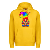 Lemon LGBTQ+ Pride Gnome With Heart Balloon Premium Hoodie - BundleAndBundleShop