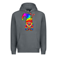 Rock LGBTQ+ Pride Gnome With Heart Balloon Premium Hoodie - BundleAndBundleShop