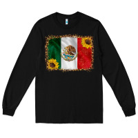 Black mexico flag background Long Sleeve Tee - HRA Design Shop