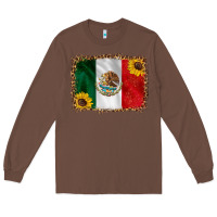 Chestnut mexico flag background Long Sleeve Tee - HRA Design Shop