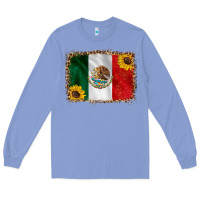 Colony Blue mexico flag background Long Sleeve Tee - HRA Design Shop