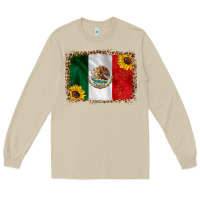 Mushroom mexico flag background Long Sleeve Tee - HRA Design Shop