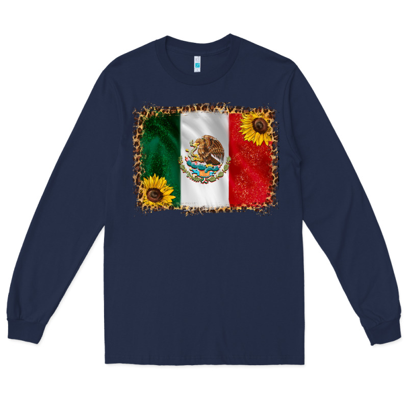 Mexico Flag Background Long Sleeve Tee by HRA Design Shop | Teevron