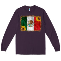 Plum mexico flag background Long Sleeve Tee - HRA Design Shop