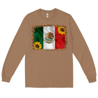Toasted Coconut mexico flag background Long Sleeve Tee - HRA Design Shop