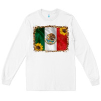 White mexico flag background Long Sleeve Tee - HRA Design Shop