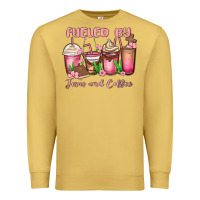 Antique Gold fueled by jesus and coffee Premium Sweatshirt - MaliasSmallBusiness