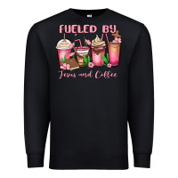 Black fueled by jesus and coffee Premium Sweatshirt - MaliasSmallBusiness