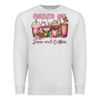 Oatmeal Heather fueled by jesus and coffee Premium Sweatshirt - MaliasSmallBusiness
