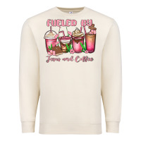 Sandshell fueled by jesus and coffee Premium Sweatshirt - MaliasSmallBusiness