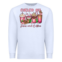 White fueled by jesus and coffee Premium Sweatshirt - MaliasSmallBusiness