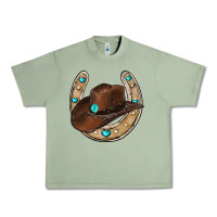 Oil Green horseshoe cowboy hat Urban Heavy Tee - RanaPortraitStore