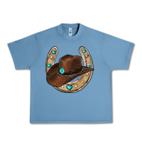 Pebble Blue horseshoe cowboy hat Urban Heavy Tee - RanaPortraitStore