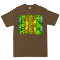 Cacao saint patricks horseshoe shamrock leopard glitter brushstroke Premium Tee - Artiststas