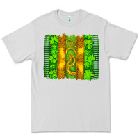 Dove Grey saint patricks horseshoe shamrock leopard glitter brushstroke Premium Tee - Artiststas