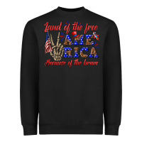 Black land of the free america because of the brave Heavyweight Sweatshirt - texasbilliewilder