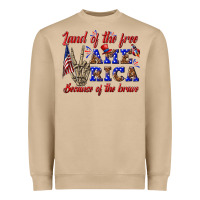 Mushroom land of the free america because of the brave Heavyweight Sweatshirt - texasbilliewilder