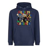 Navy autism crusher Heavyweight Hoodie - MaliasSmallBusiness