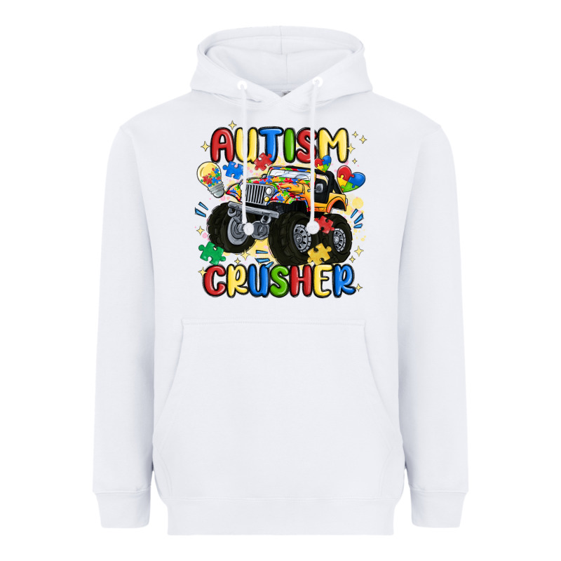 Autism Crusher Heavyweight Hoodie by MaliasSmallBusiness | Teevron