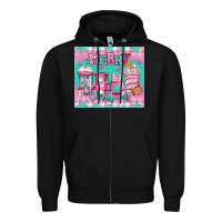 Black merry Christmas pink coffee Zipper Hoodie - Jasminsmagicworld