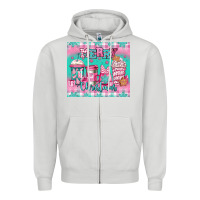 Dove Grey merry Christmas pink coffee Zipper Hoodie - Jasminsmagicworld