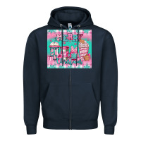 Navy merry Christmas pink coffee Zipper Hoodie - Jasminsmagicworld