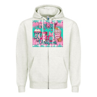 Oatmeal Heather merry Christmas pink coffee Zipper Hoodie - Jasminsmagicworld
