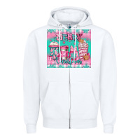 White merry Christmas pink coffee Zipper Hoodie - Jasminsmagicworld