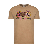 Peace Love Bulldog Vintage Tee | Teevron