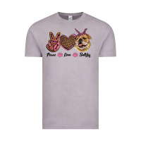 Vintage Zinc peace love bulldog Vintage Tee - RanaPortraitStore
