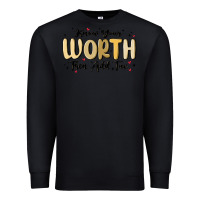 Black know your worth Premium Sweatshirt - MaliasSmallBusiness