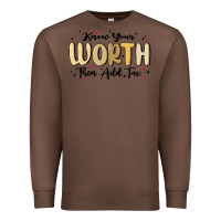 Chestnut know your worth Premium Sweatshirt - MaliasSmallBusiness