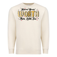 Sandshell know your worth Premium Sweatshirt - MaliasSmallBusiness