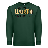 Sports Green know your worth Premium Sweatshirt - MaliasSmallBusiness