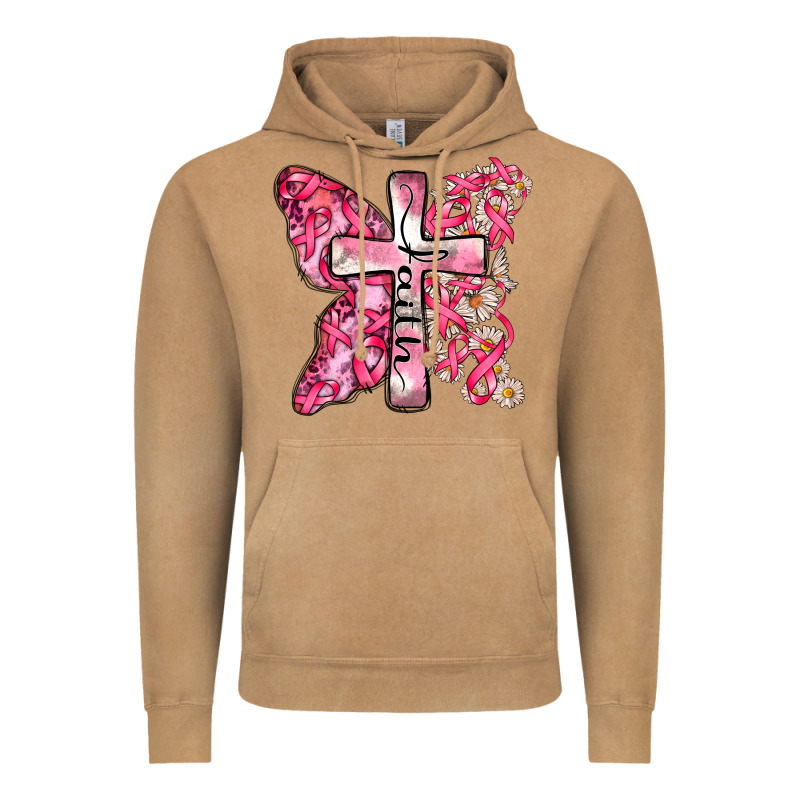 Faith Cancer Cross Vintage Hoodie by Zillion Design Studio | Teevron