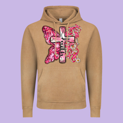 Faith Cancer Cross Vintage Hoodie Designed By Zillion Design Studio