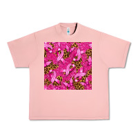 Salmon Breast Cancer with Ribbon and Butterfly Urban Heavy Tee - texasbilliewilder