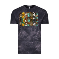 Cloud Black western handdrawn patterns brushstrokes Vintage Tee - BarkalooDesign