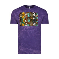 Cloud Purple western handdrawn patterns brushstrokes Vintage Tee - BarkalooDesign