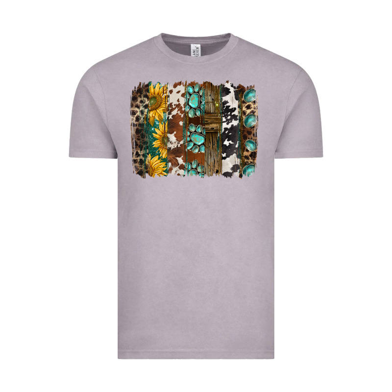 Western Handdrawn Patterns Brushstrokes Vintage Tee by BarkalooDesign | Teevron